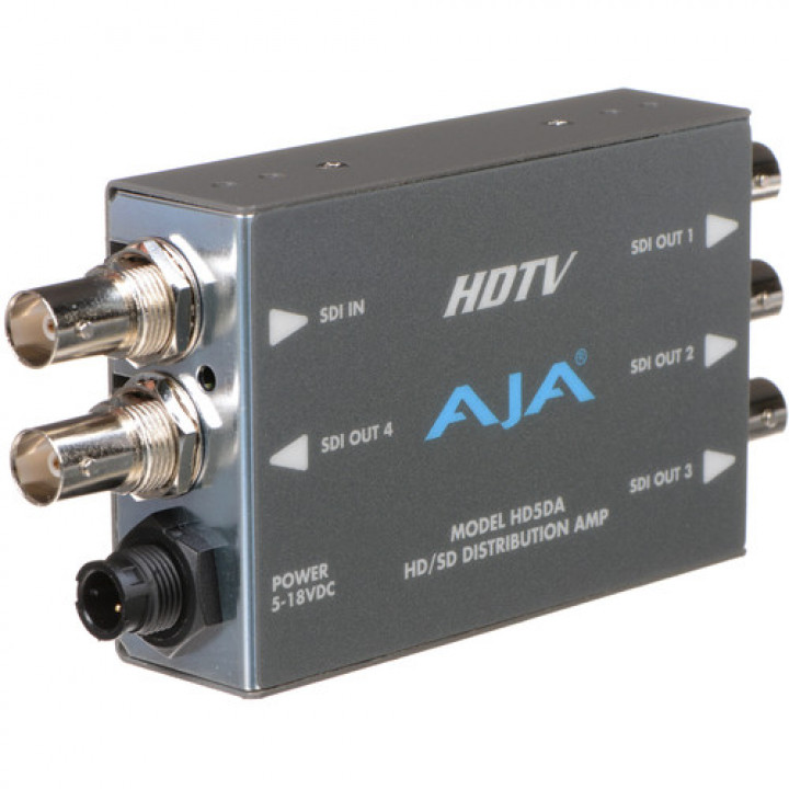 HD5DA HD/SD SDI Distribution Amplifier/Repeater, 1X4, EQ, 143Mb-1.5Gb