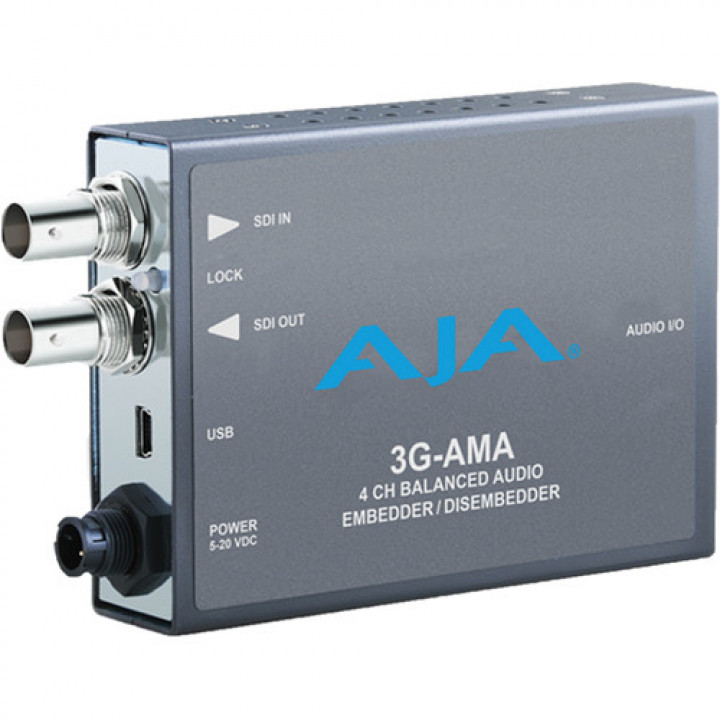 3G-AMA  HD/SD SDI 4-ch. Analog Audio Embedder/Disembedder, balanced XLR