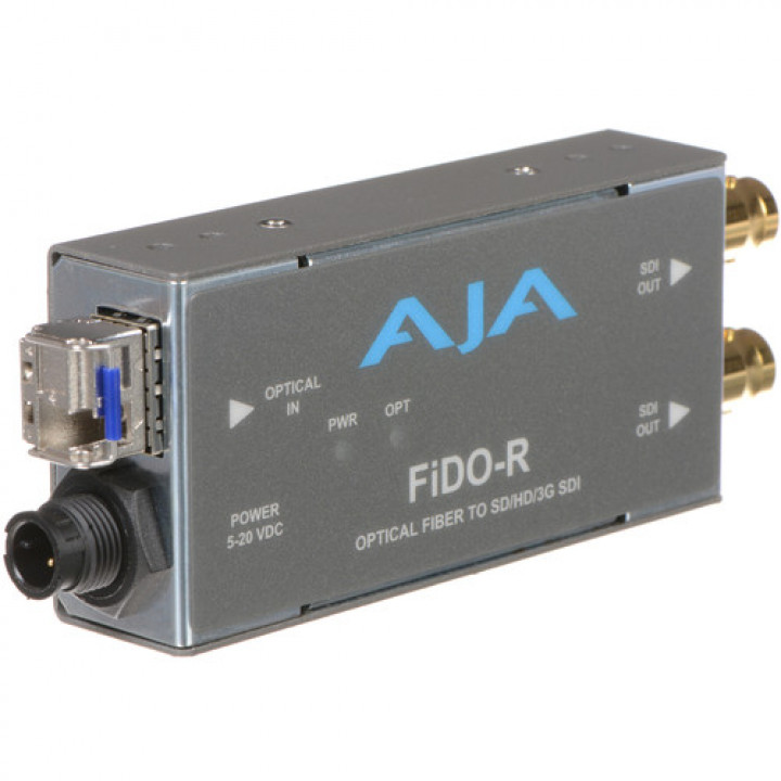 FiDO R Single-channel Optical Fiber to SD/HD/3G SDI with Dual SD/HD/3G SDI outputs