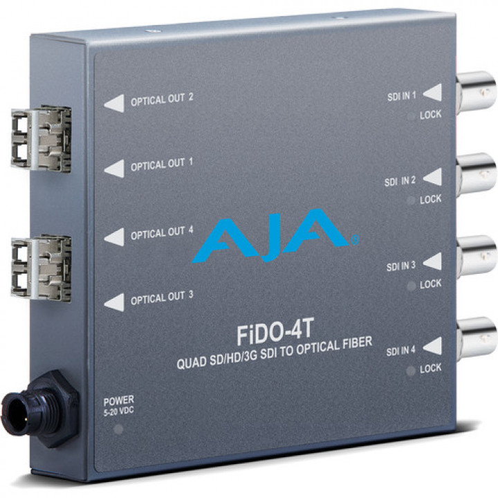 FiDO 4T MM 4-Channel 3G-SDI to Multi-Mode LC Fiber Transmitter