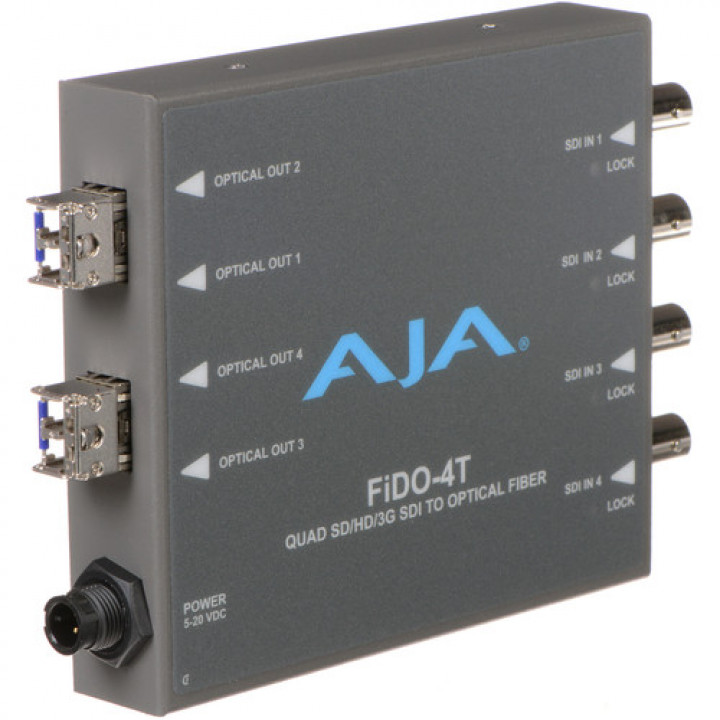 FiDO 4T 4-channel 3G-SDI to Optical Fiber LC Connector