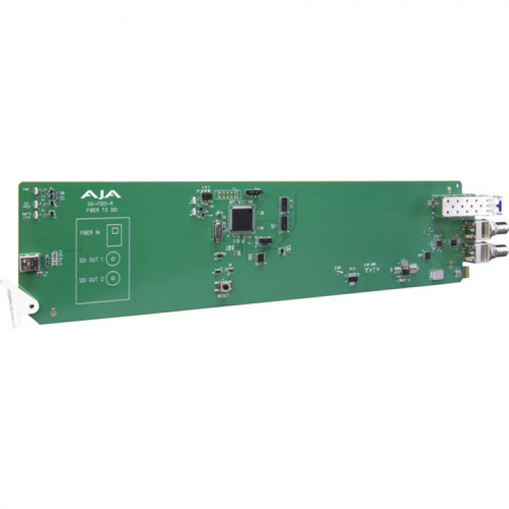 OG-FIDO-R AJA 1-Channel Single Mode LC Fiber to 3G-SDI Receiver, DashBoard Support
