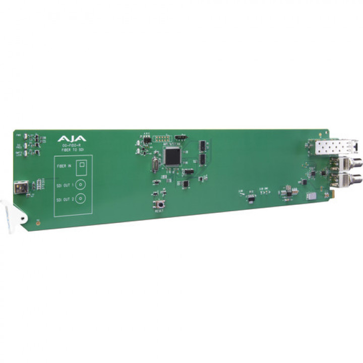 OG-FIDO-R-MM AJA 1-Channel Multi-Mode LC Fiber to 3G-SDI Receiver, DashBoard Support