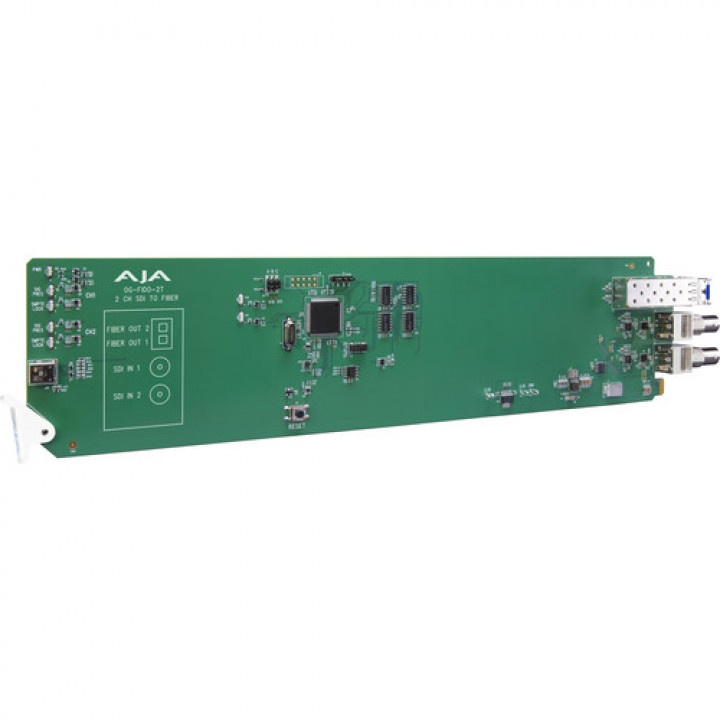OG-FIDO-2T AJA 2-Channel 3G-SDI to Single Mode LC Fiber Transmitter, DashBoard Support