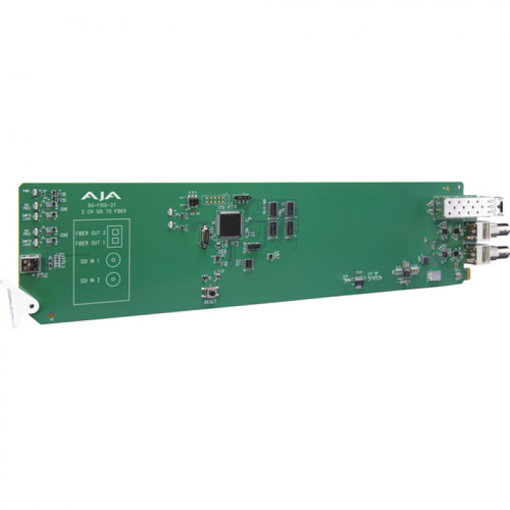 OG-FIDO-2T-MM AJA 2-Channel 3G-SDI to Multi-Mode LC Fiber Transmitter, DashBoard Support