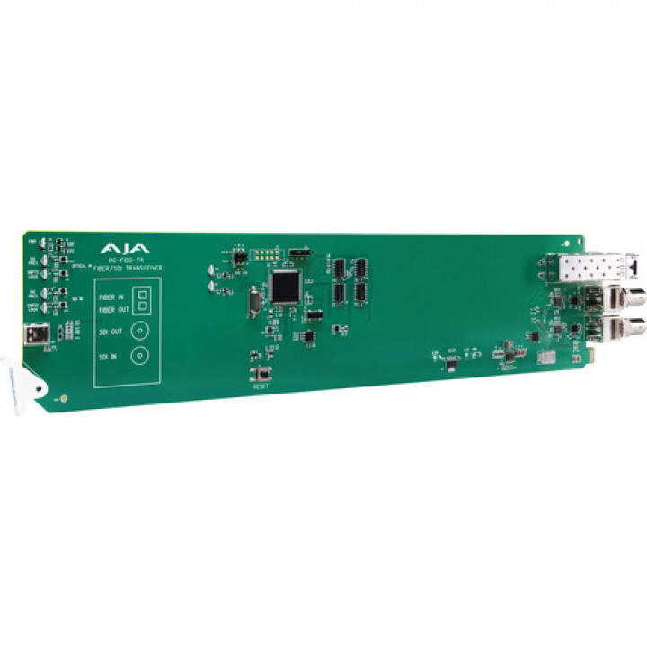 OG-FIDO-TR-MM AJA 1-Channel 3G-SDI/LC Multi-Mode LC Fiber Transceiver, DashBoard Support